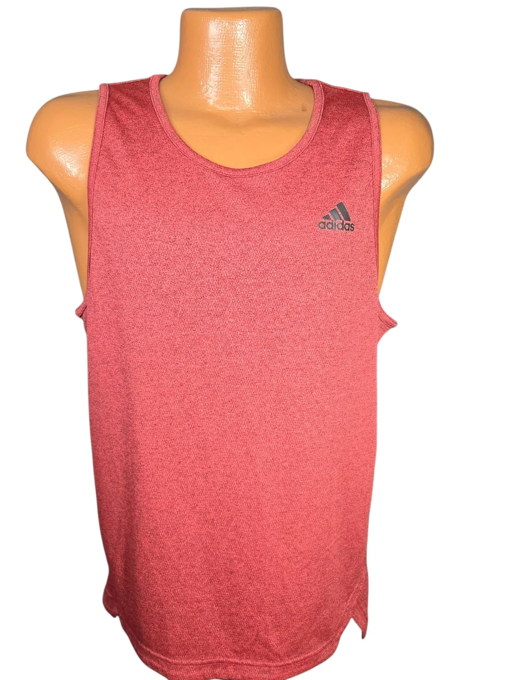 adidas Coral Red Men's Performance Tank Top